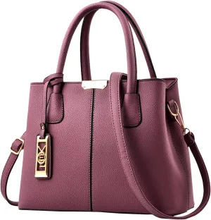 Fashion Handbag Simple Bags Large Capacity One Shoulder Women Bag Man Messenger Bags Small Leather (Purple, One Size)