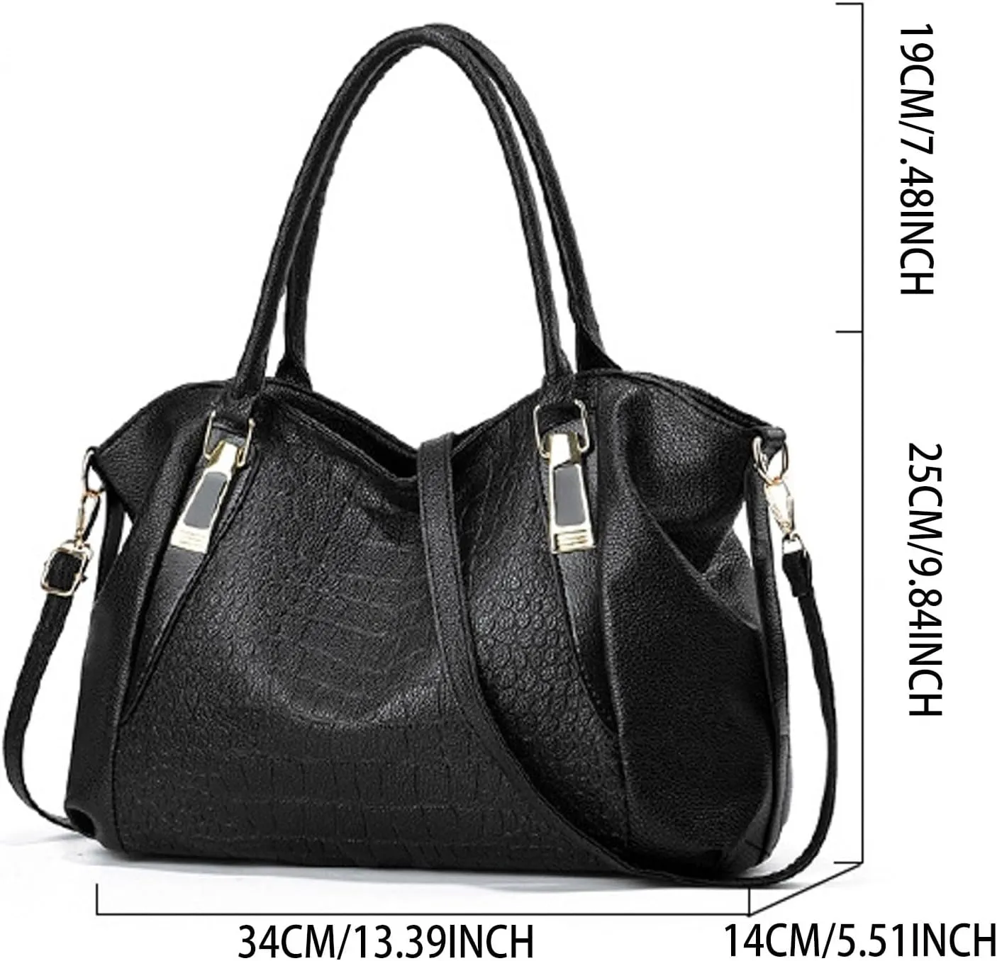 Fashionable And Simple Women's Large Capacity Soft Leather Texture Casual Crossbody Bag Bag (White, One Size)