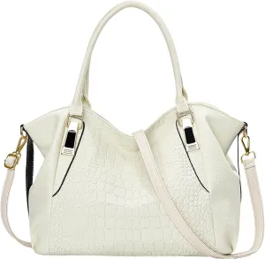 Fashionable And Simple Women's Large Capacity Soft Leather Texture Casual Crossbody Bag Bag (White, One Size)