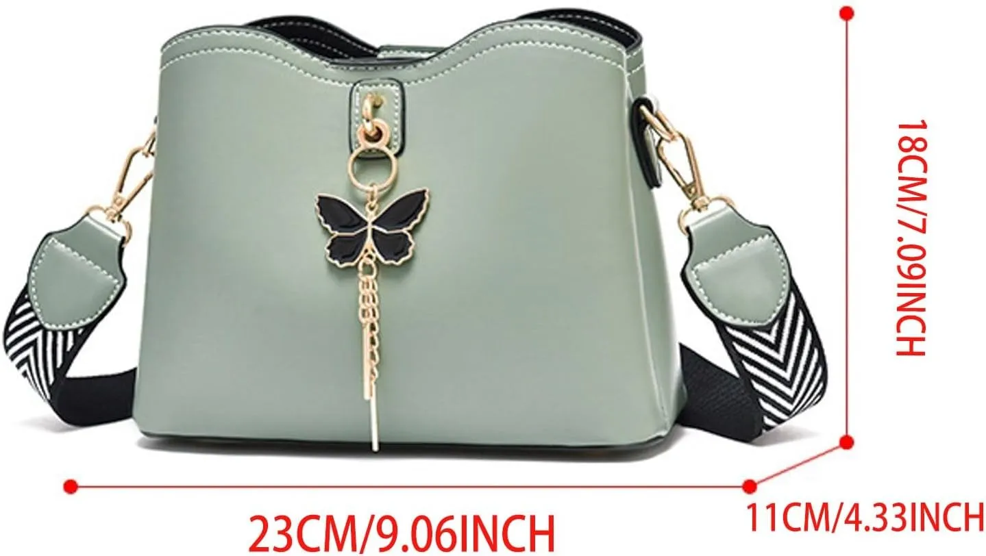Fashionable And Versatile Women's Casual Large Capacity Simple Solid Color Single Shoulder Crossbody (Green, One Size)