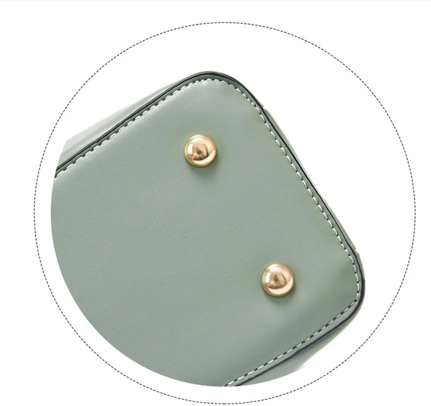 Fashionable And Versatile Women's Casual Large Capacity Simple Solid Color Single Shoulder Crossbody (Green, One Size)