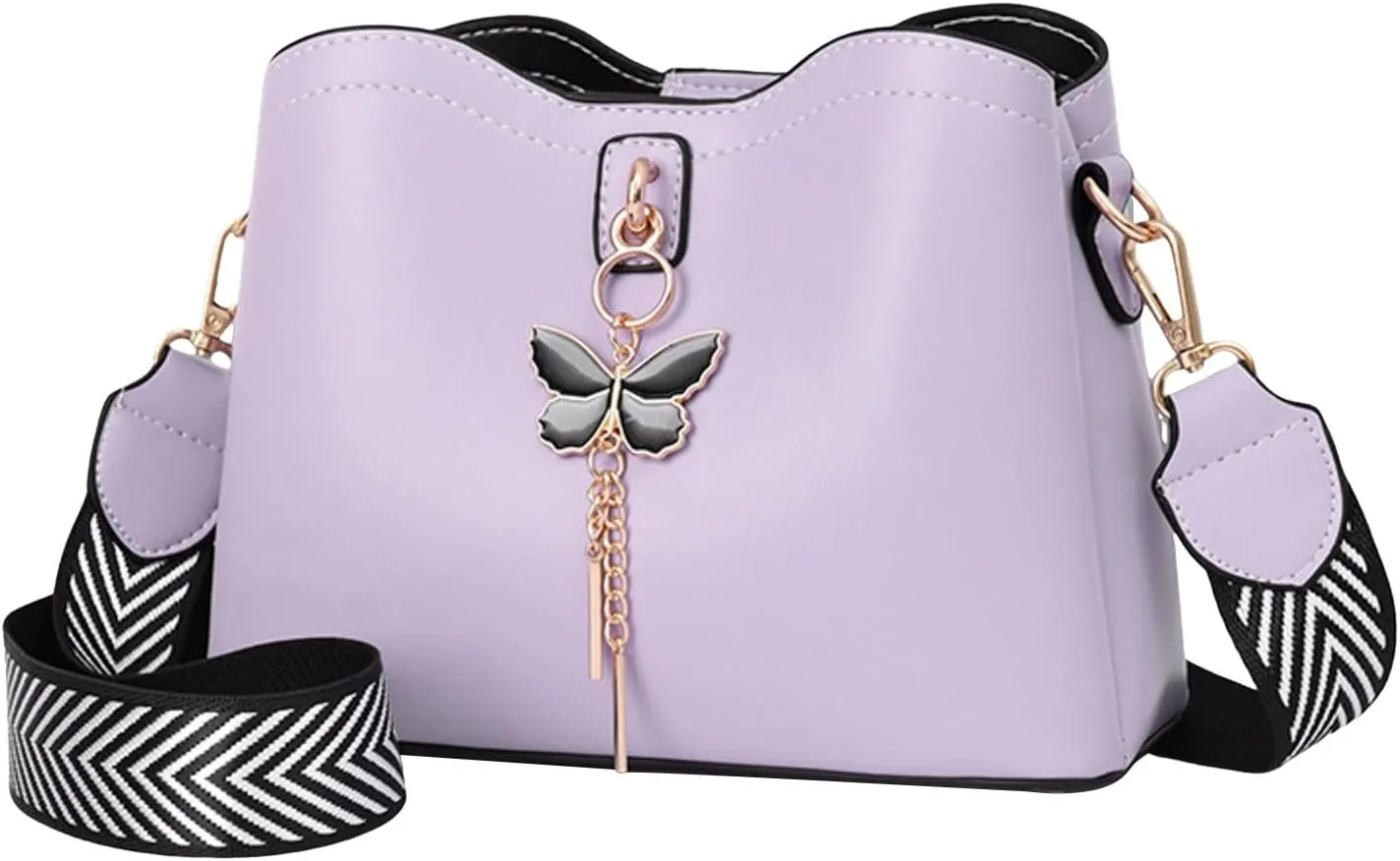 Fashionable And Versatile Women's Casual Large Capacity Simple Solid Color Single Shoulder Crossbody (Purple, One Size)