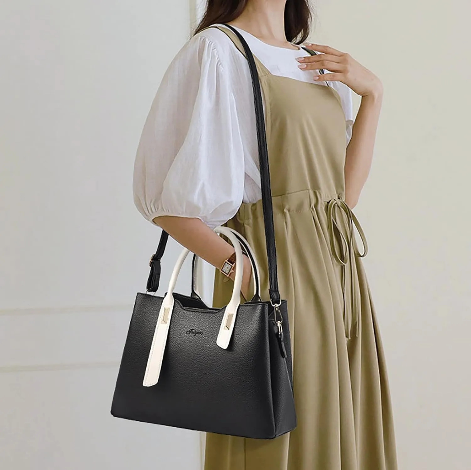 Faux Leather Purses Satchel for Women Shoulder Tote Bags Top Handle Satchel Bags Versatile Daily Bag