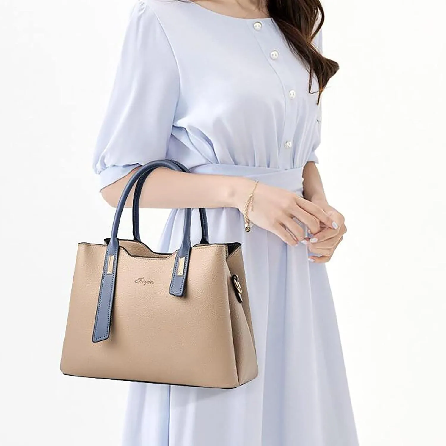 Faux Leather Purses Satchel for Women Shoulder Tote Bags Top Handle Satchel Bags Versatile Daily Bag