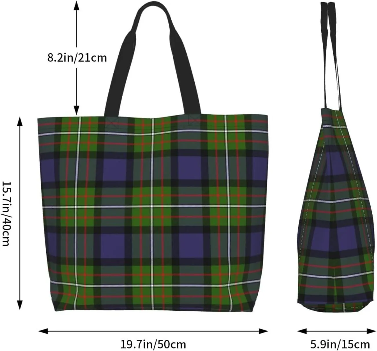 Forbes Ancient Tartan Tote Bag For Women Weekender Travel Bag Reusable Grocery Bags Large Totes Handbags