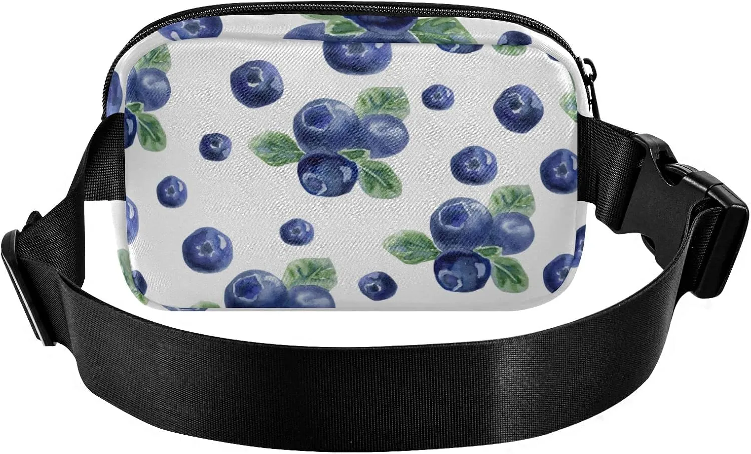 Fruits Blueberry Fanny Pack for Women Men Crossbody Belt Bag Fashion Waist Packs Purse with Adjustable Strap Bumbag for Outdoors