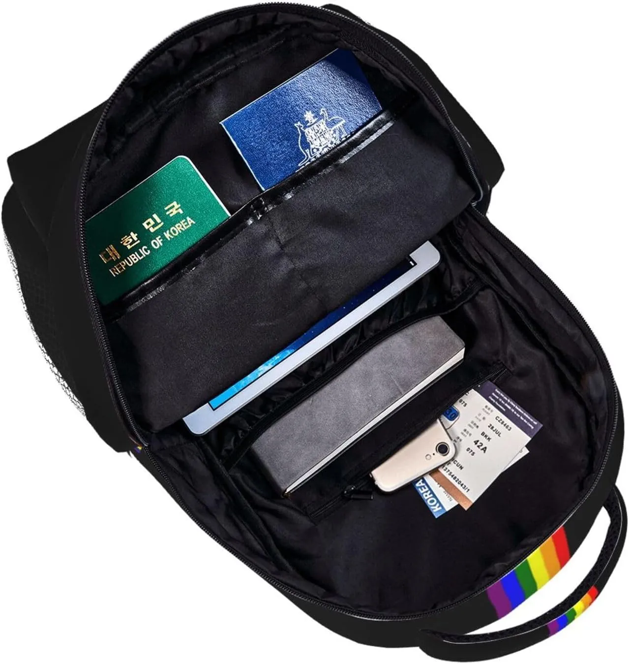 Gay Pride Rainbow Flag Backpacks Cute Laptop Bookbag Computer Bag Hiking Travel Daypack for Women Men