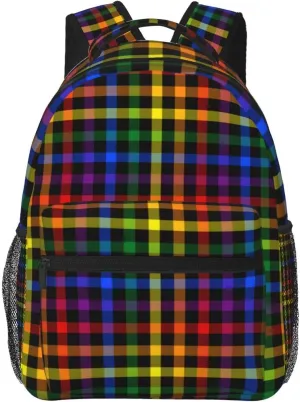 Gay Pride Rainbow Flag Backpacks Cute Laptop Bookbag Computer Bag Hiking Travel Daypack for Women Men