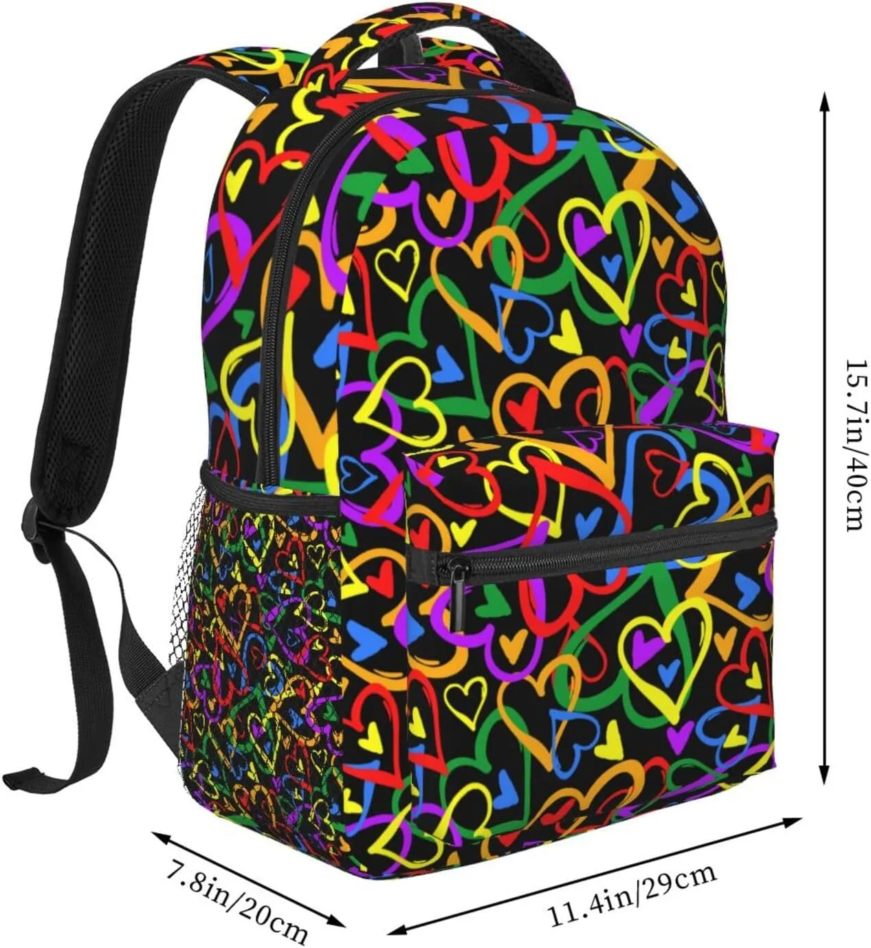Gay Pride Rainbow Flag Backpacks Cute Laptop Bookbag Computer Bag Hiking Travel Daypack for Women Men