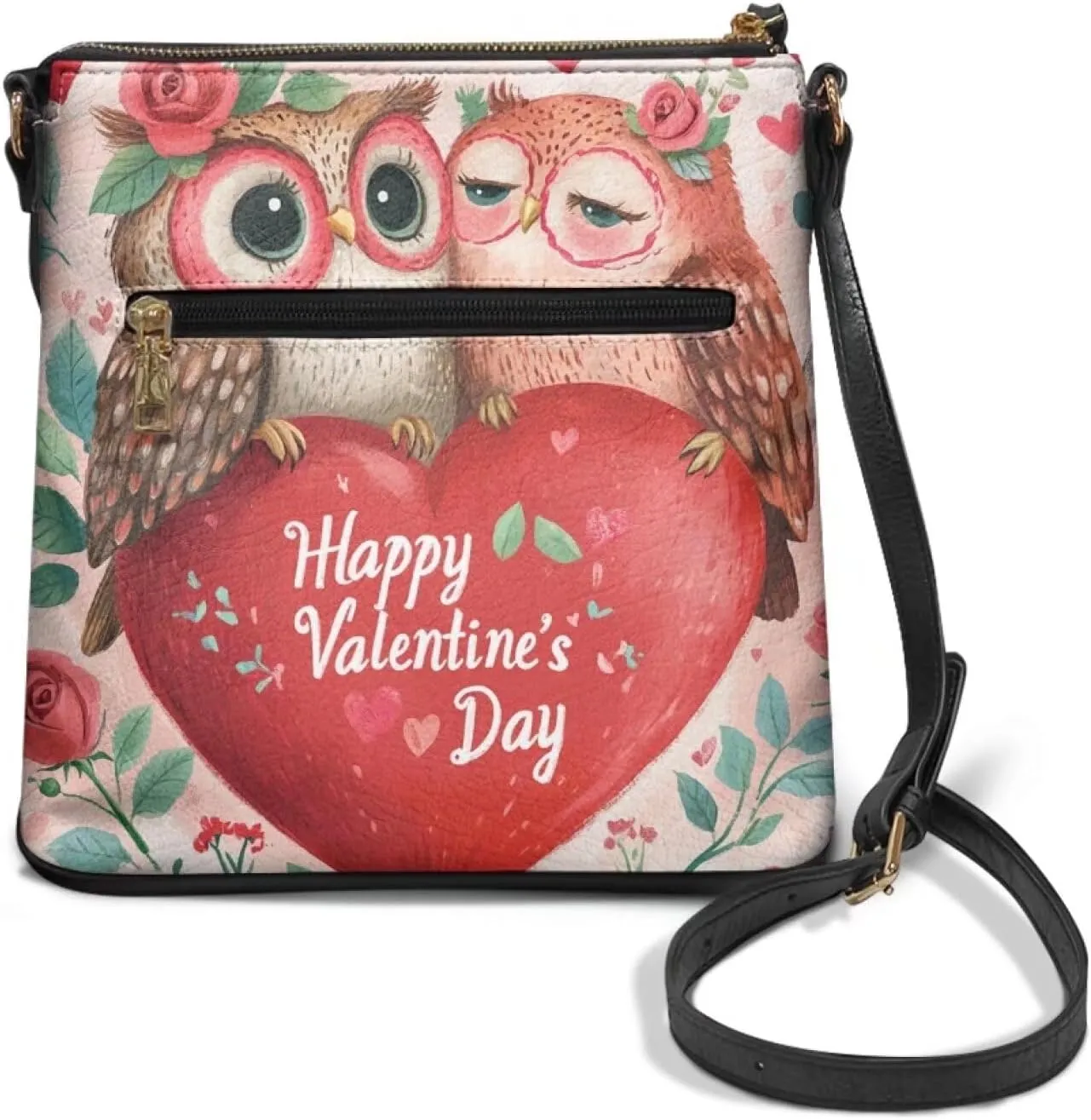 GIFTPUZZ Leather Shoulder Bag Work Totes for Women Purse Handbag with Back Zipper Pocket Large Crossbody Bag