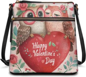 GIFTPUZZ Leather Shoulder Bag Work Totes for Women Purse Handbag with Back Zipper Pocket Large Crossbody Bag