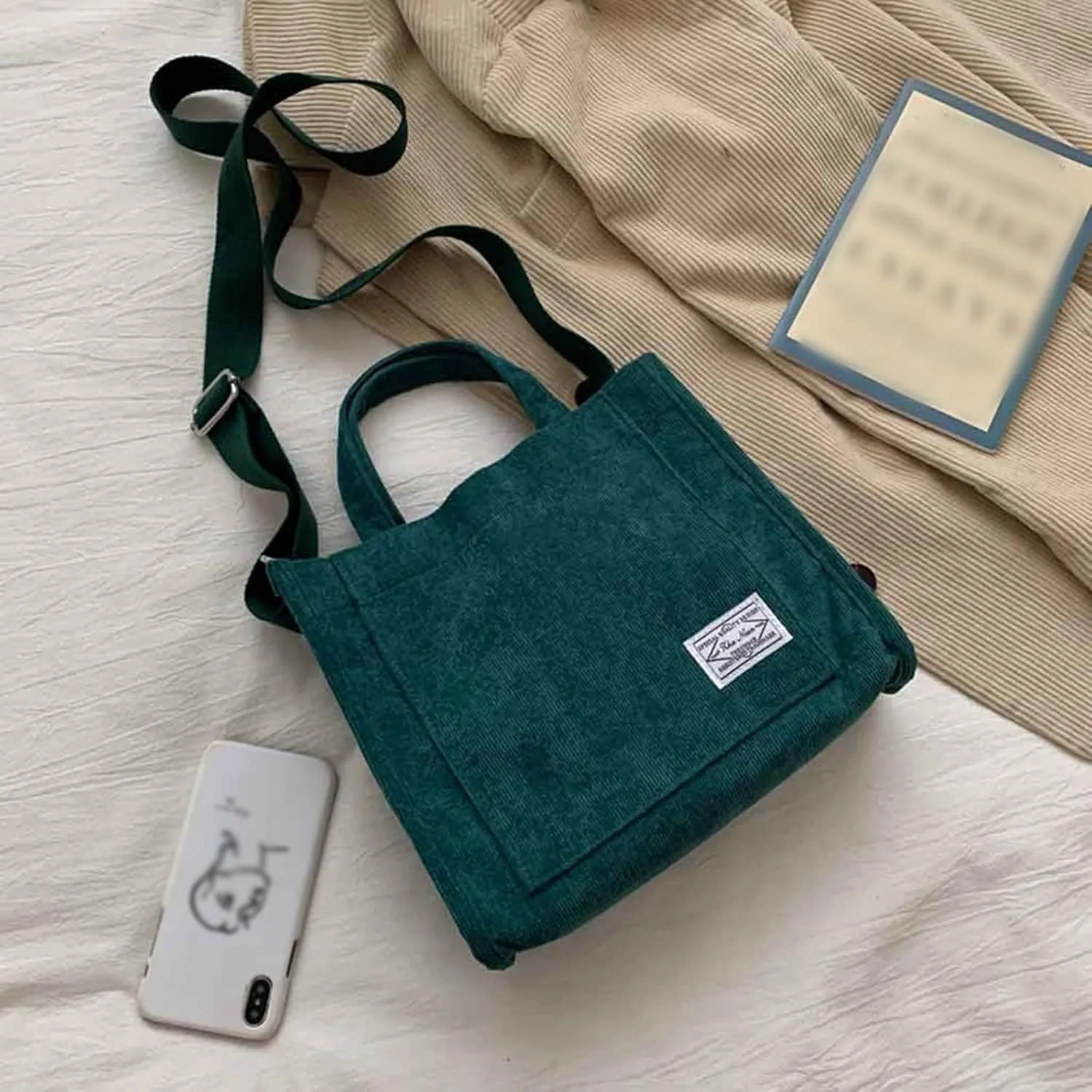 Girls' Polyester New Small Square Bag Korean Fashion Portable One Shoulder Drawstring Crossbod Bag Small Shoulder