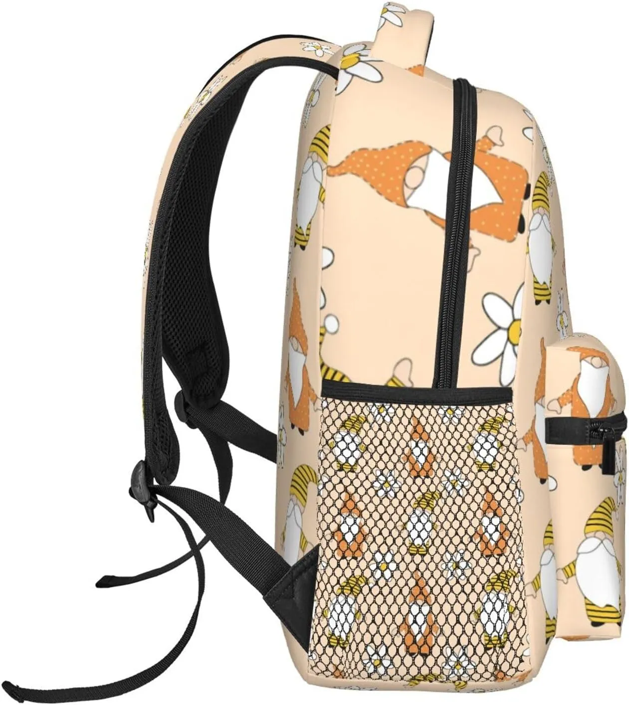 Gnome Travel Laptop Backpack Women Lightweight Backpack Adjustable College Backpack Fits 15.6 Inch Laptop Waterproof Travel Backpack for Men -Daisy