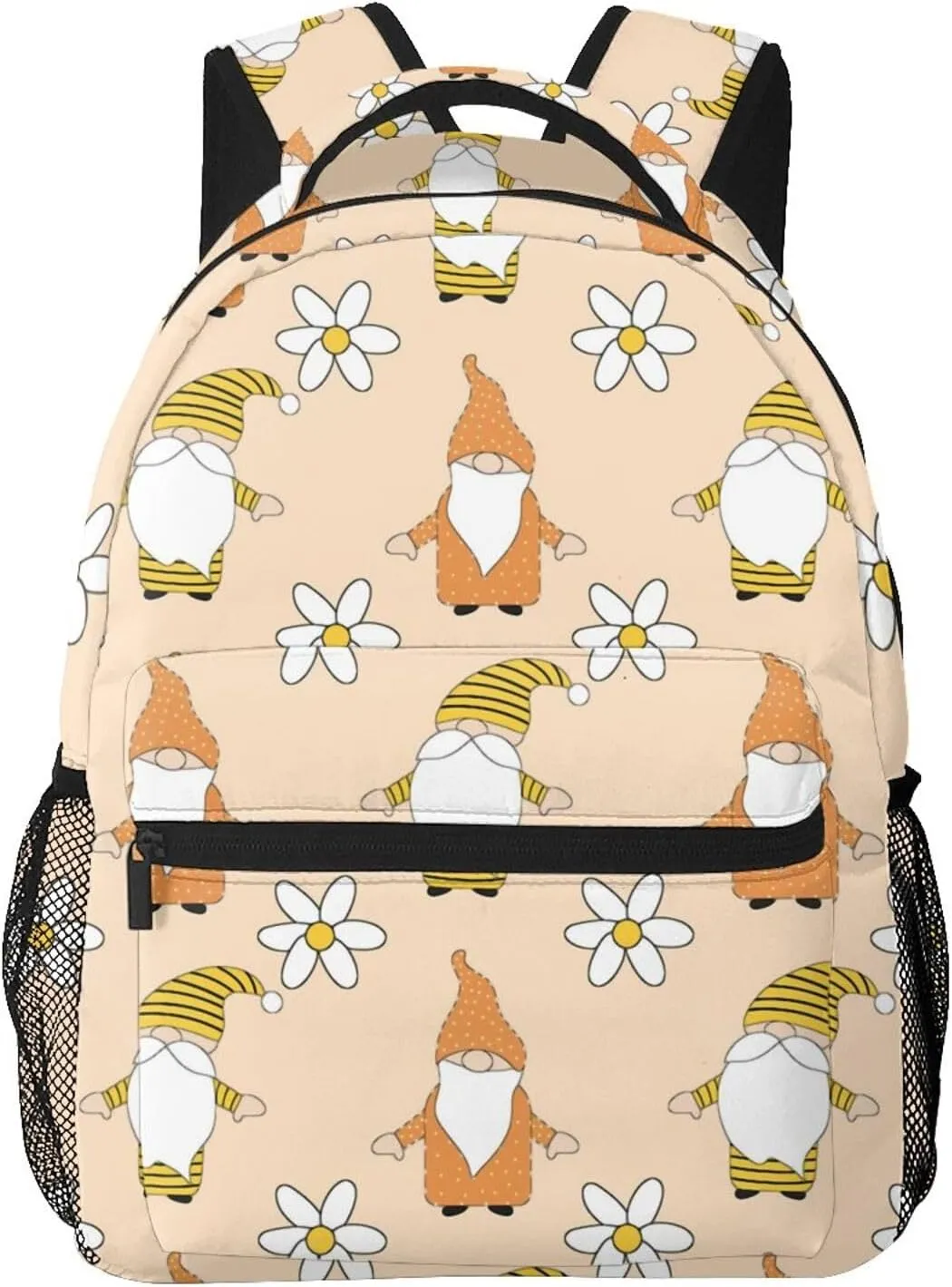 Gnome Travel Laptop Backpack Women Lightweight Backpack Adjustable College Backpack Fits 15.6 Inch Laptop Waterproof Travel Backpack for Men -Daisy