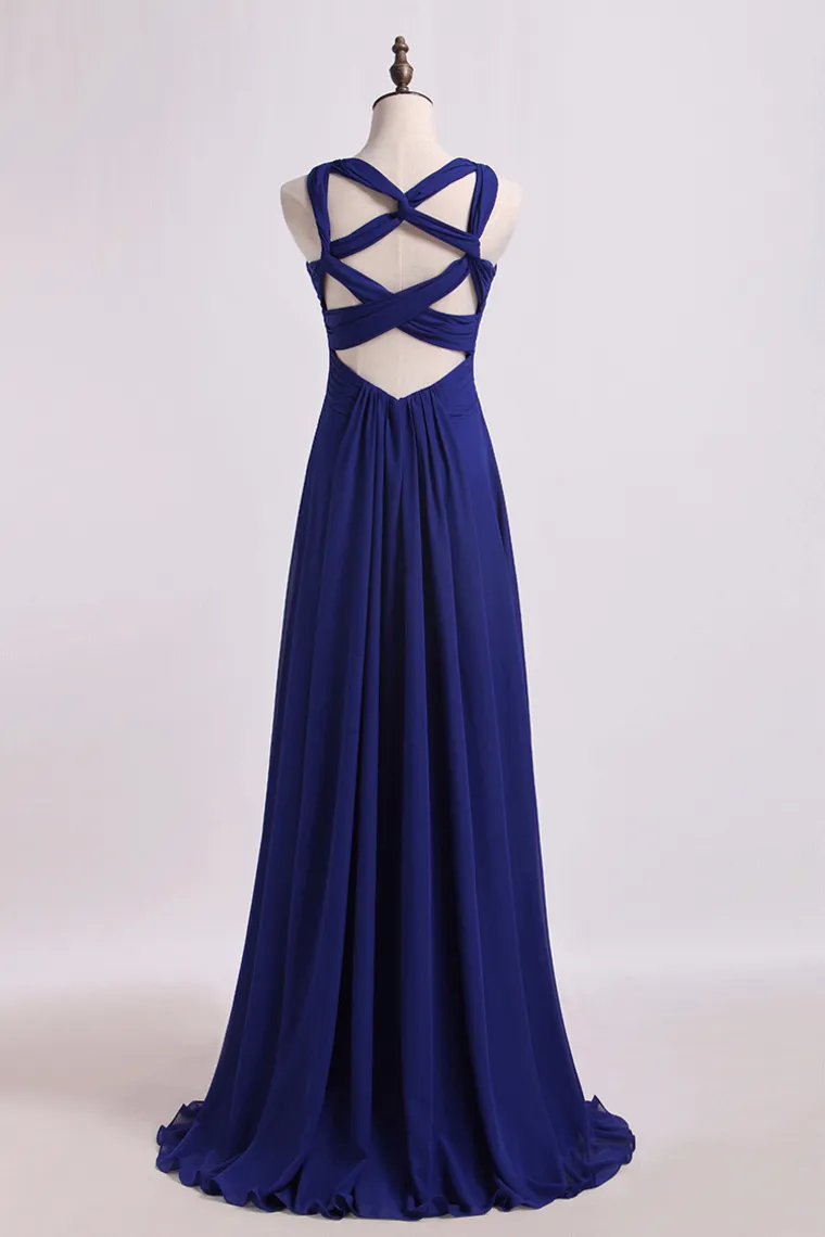 Halter Prom Dresses A Line Floor Length