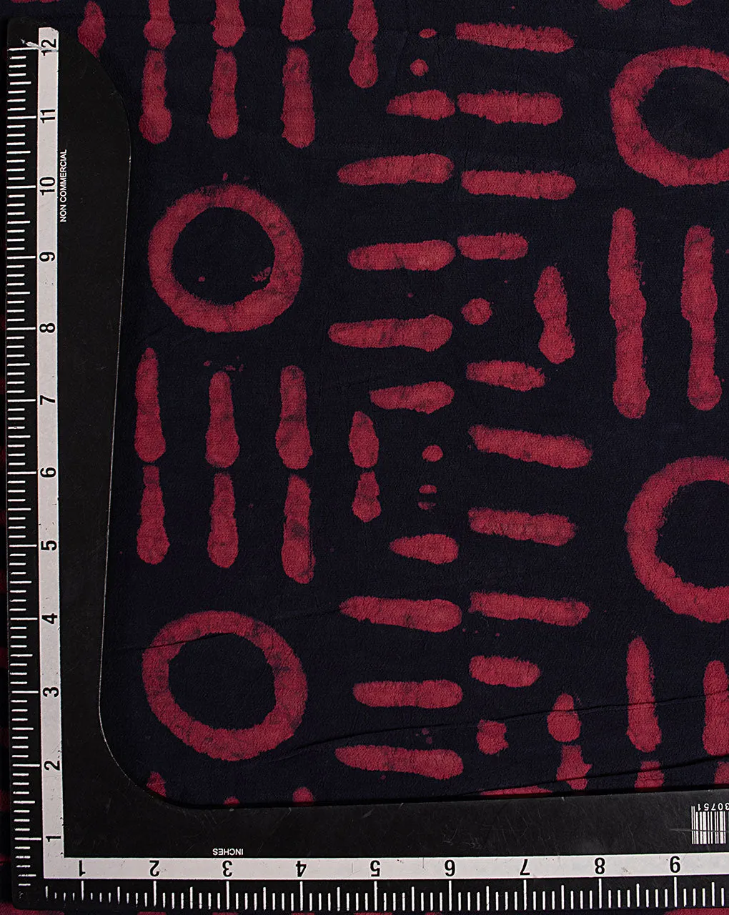 Hand Block Moss Crepe Fabric