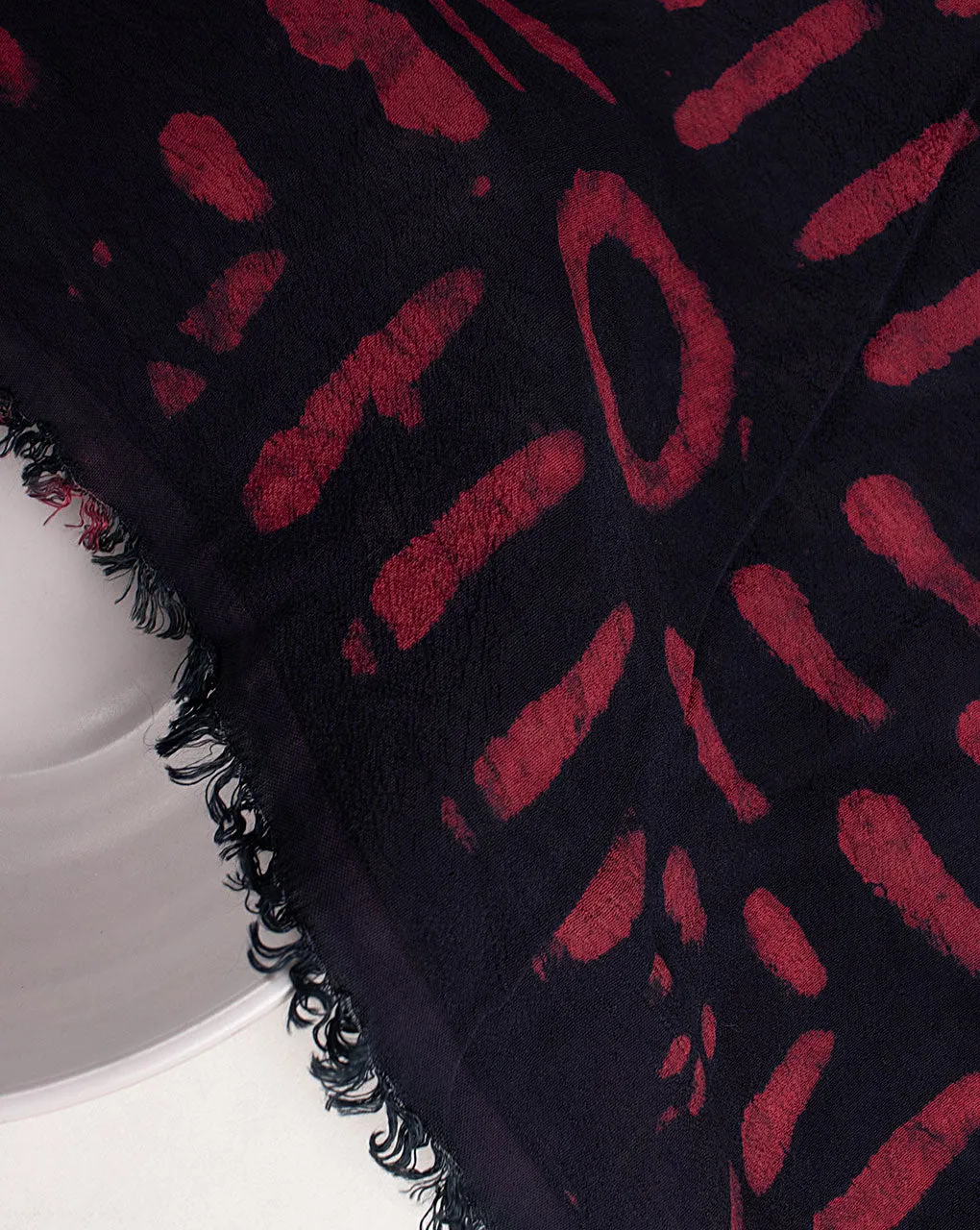 Hand Block Moss Crepe Fabric