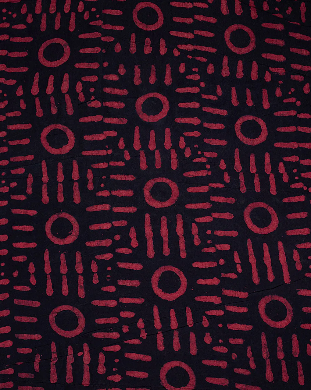 Hand Block Moss Crepe Fabric
