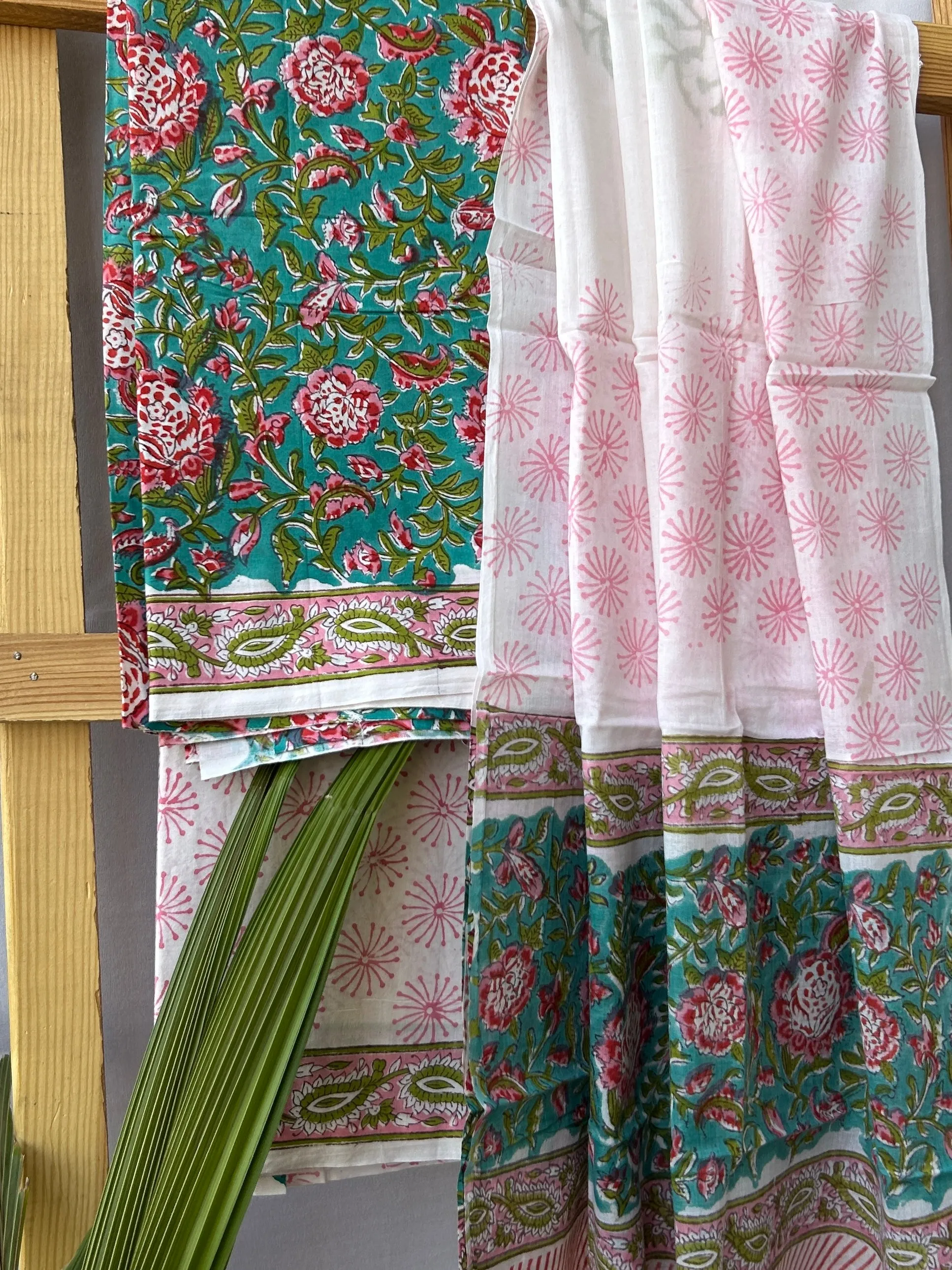 Hand BlockPrint Cotton Dress Material with Cotton Dupatta *