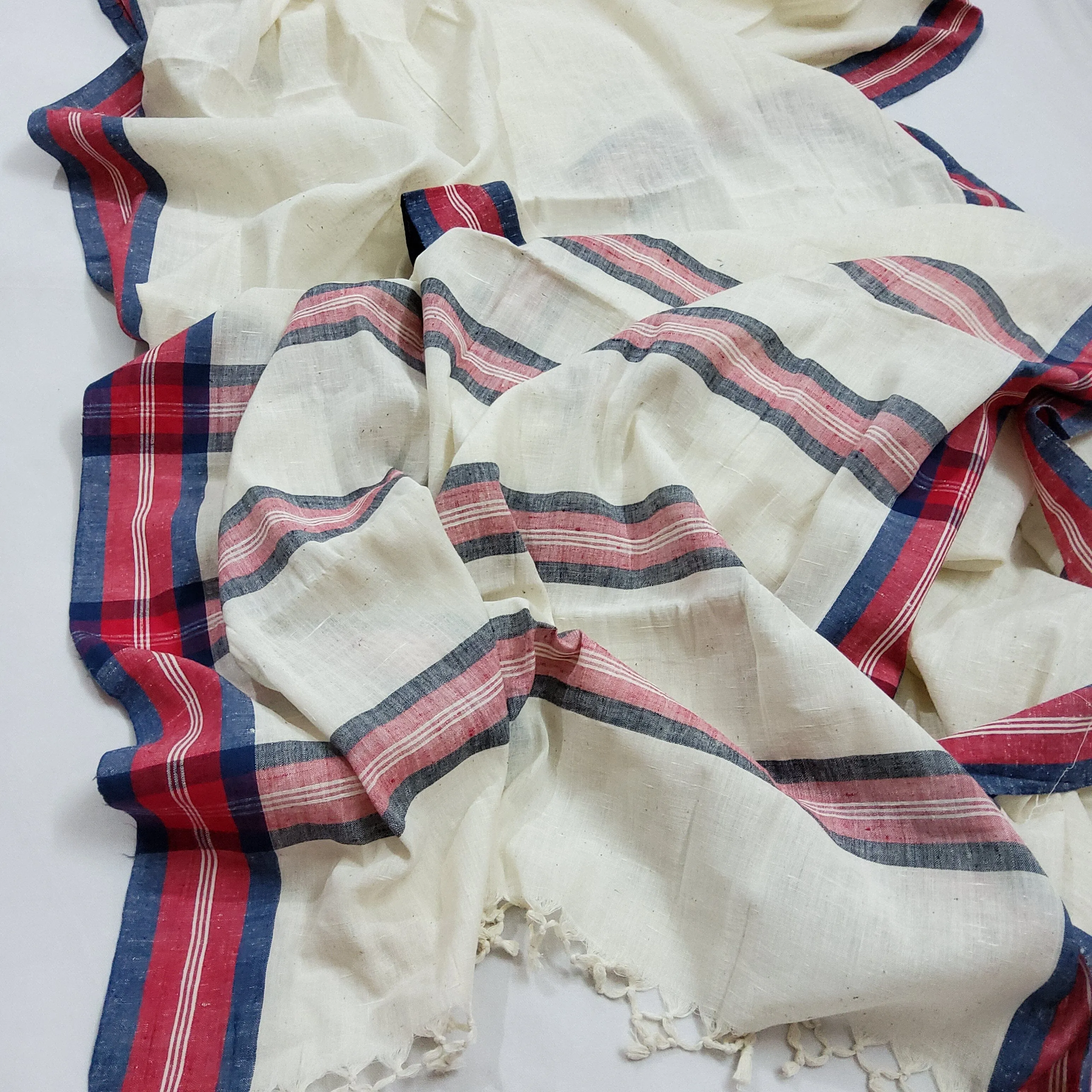 Hand-Spun Hand-Woven Bengal Cotton Saree