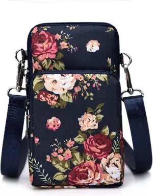 Handbag Purse Crossbody Wallet Slots Mini Shoulder Small CellPhone Card With Credit For Women over (C, One Size)