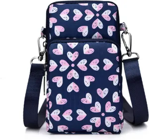 Handbag Purse Crossbody Wallet Slots Mini Shoulder Small CellPhone Card With Credit For Women over (D, One Size)