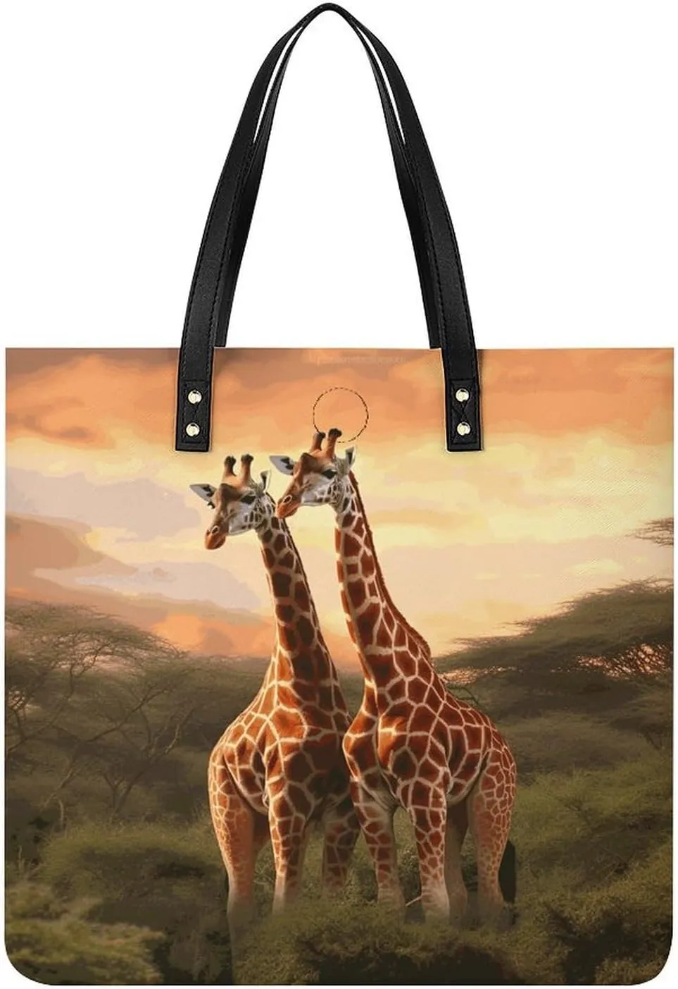 Handbags for WomenCouple GiraffeTrendy Vegan Leather Hobo Handbags,Women's Soft Bucket Bag For Women - Ladies Handbags For Work, Travel, Casual Use,Birthday Gifts