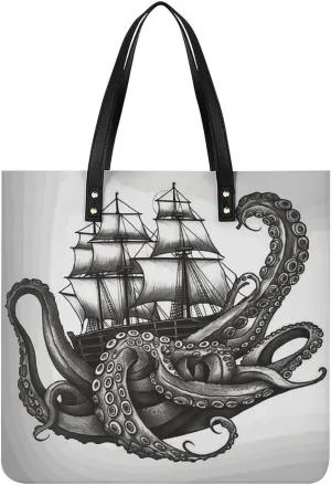 Handbags for WomenOctopus ShipTrendy Vegan Leather Hobo Handbags,Women's Soft Bucket Bag For Women - Ladies Handbags For Work, Travel, Casual Use,Birthday Gifts