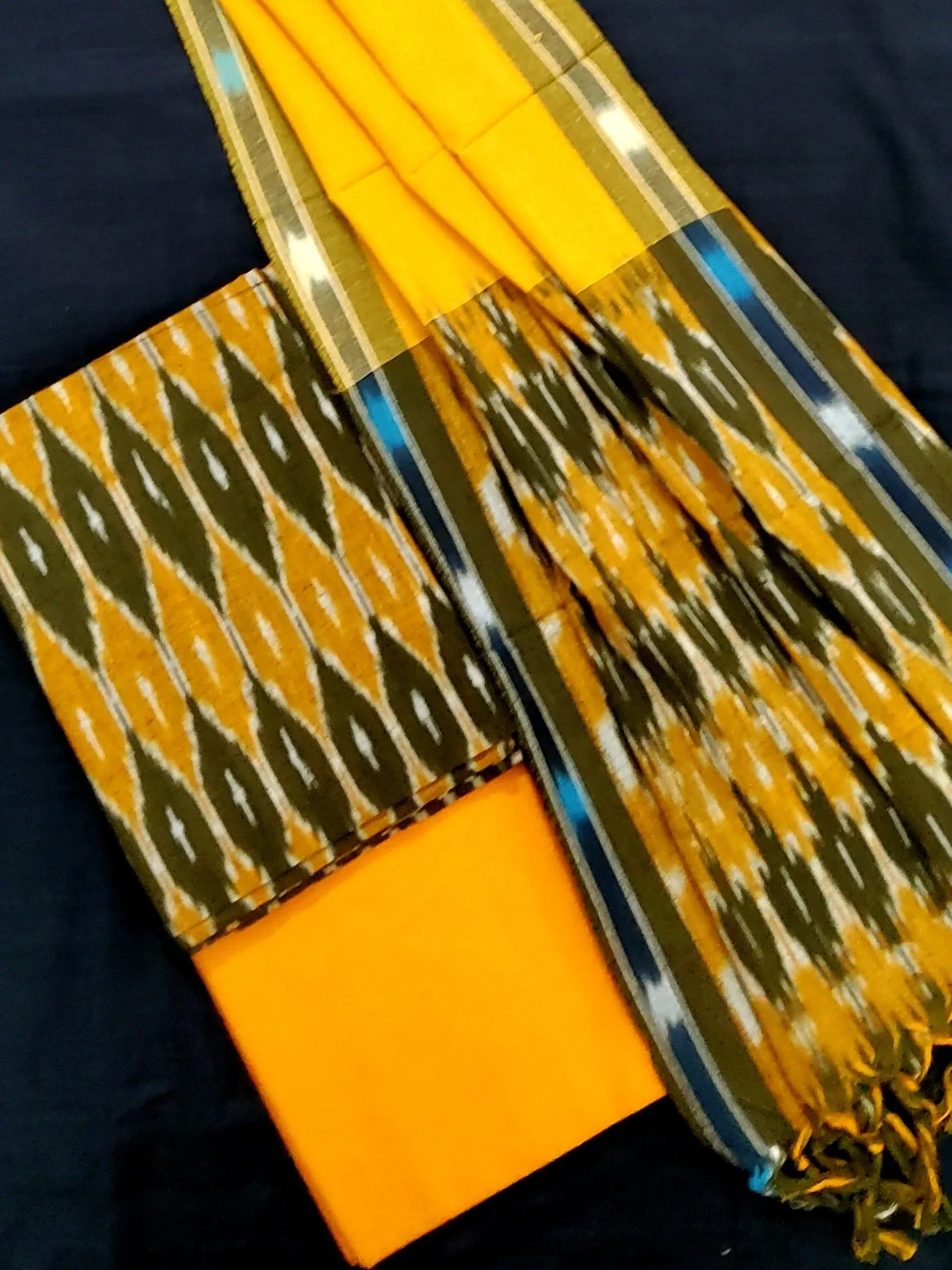Ikat Cotton Dress Material