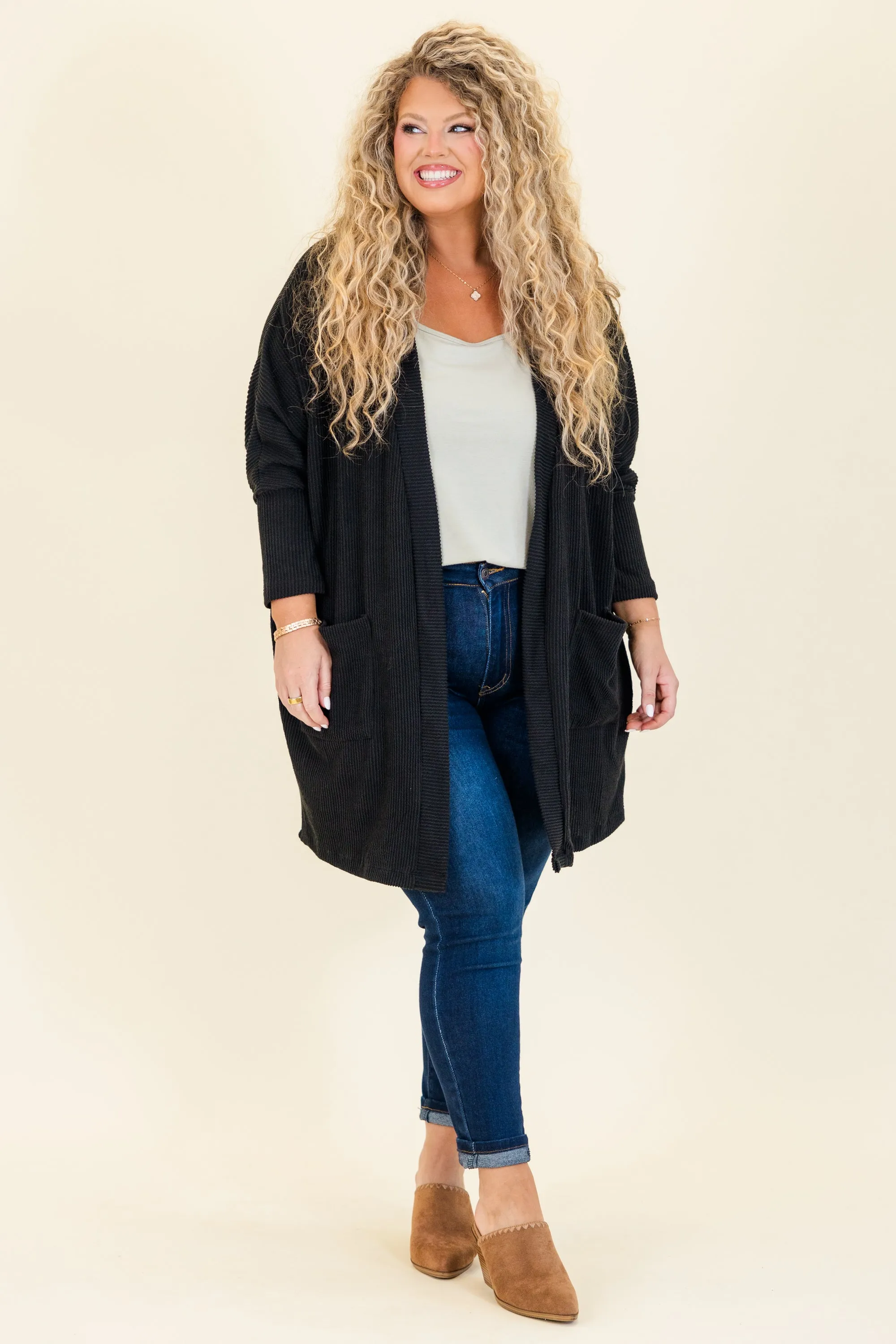 In My Cozy Era Cardigan, Black