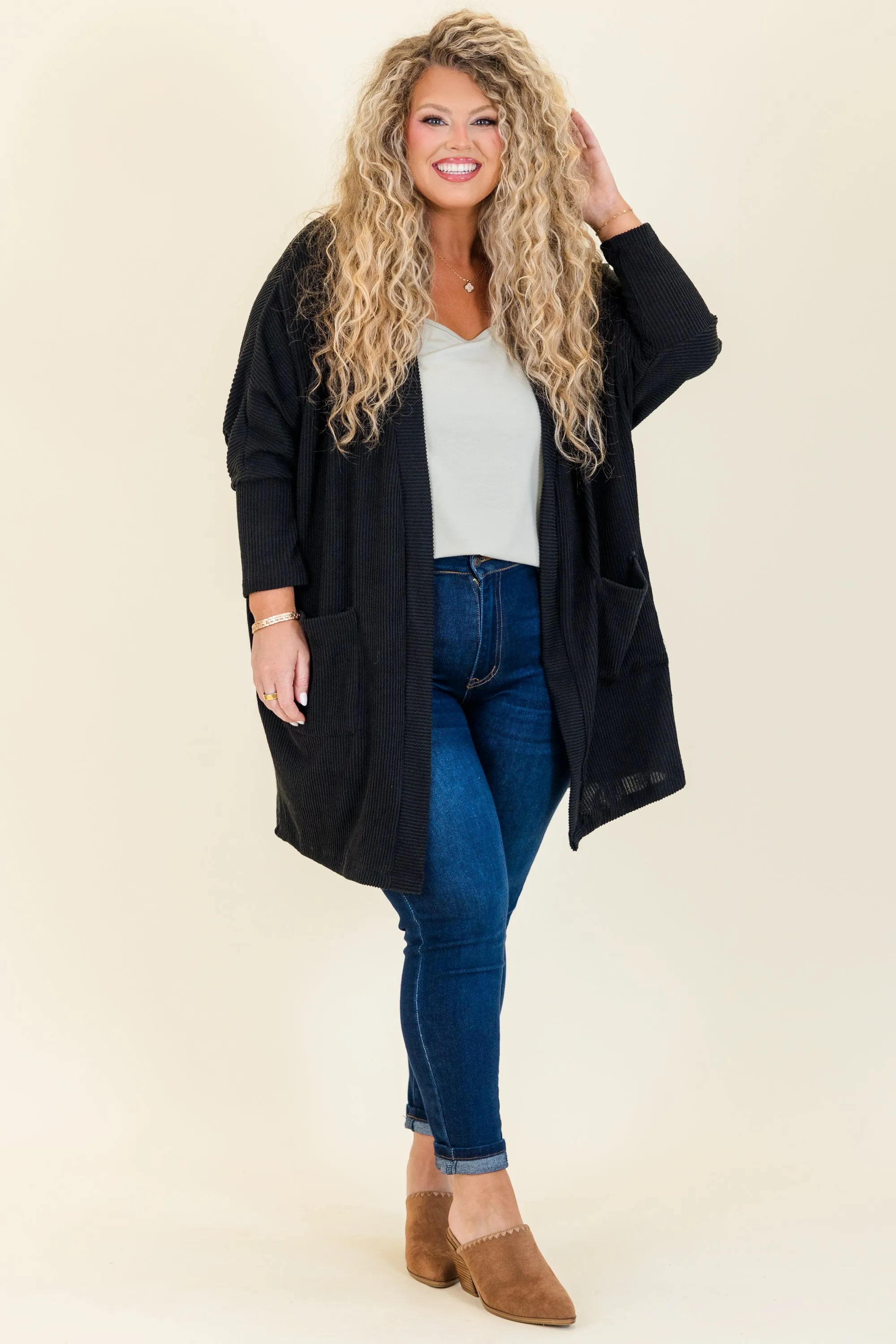 In My Cozy Era Cardigan, Black