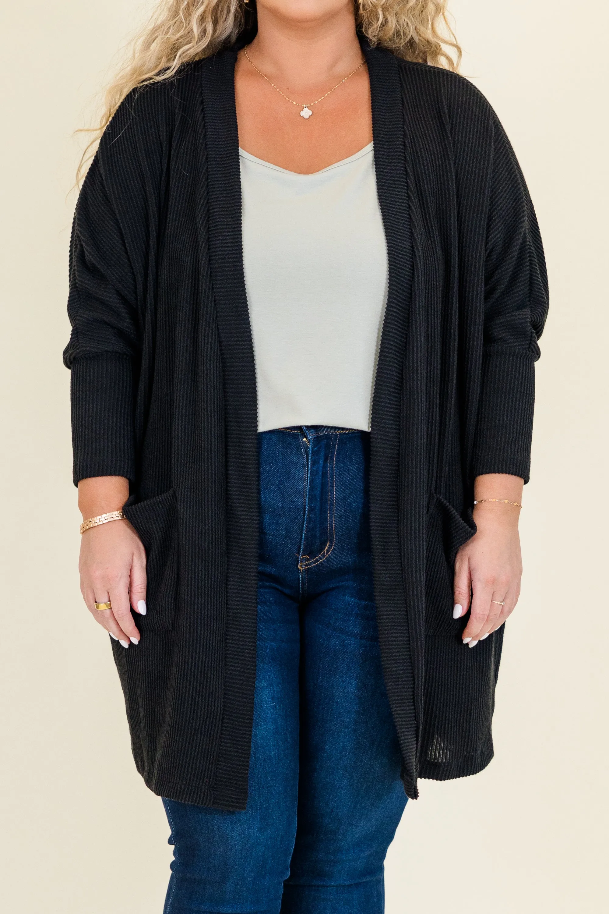 In My Cozy Era Cardigan, Black