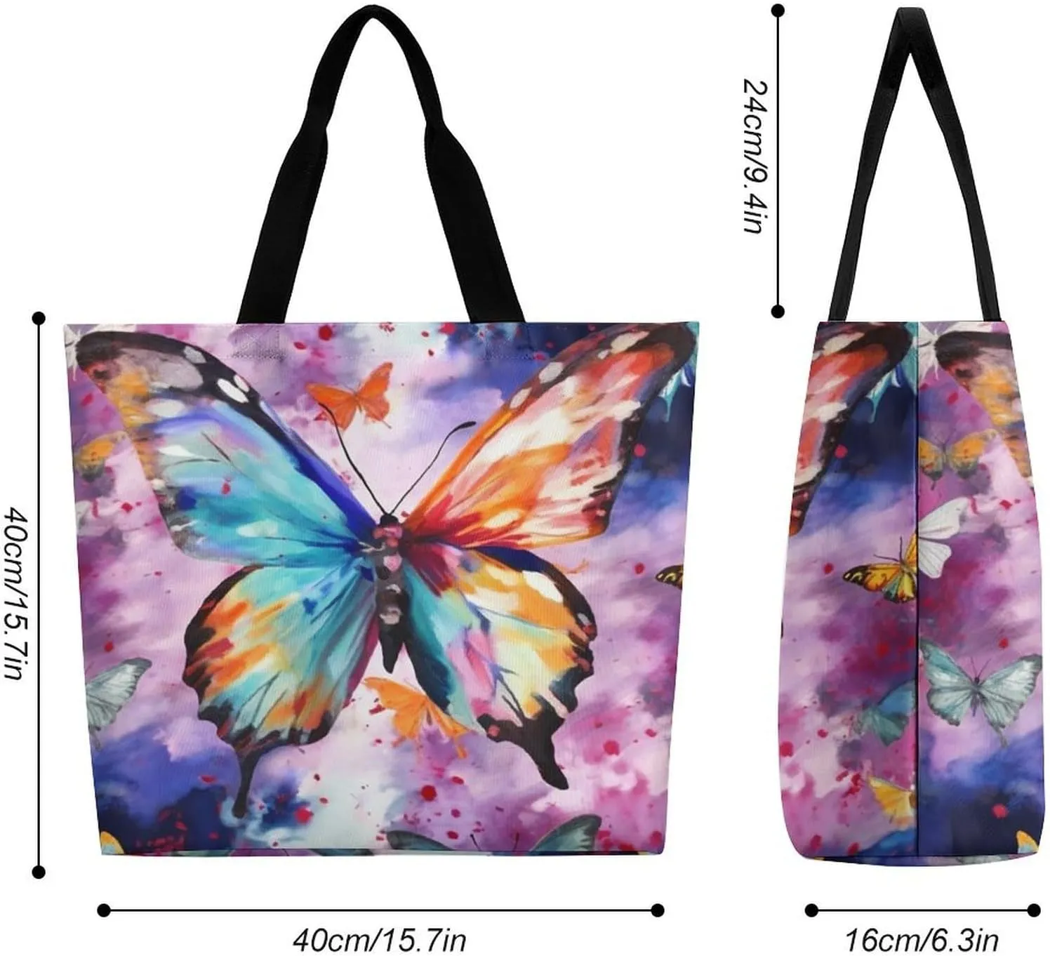 Italian Town Street Beach Bag Reusable Tote Bag Foldable Grocery Bags Women Shopping Bags for Daily Essentials