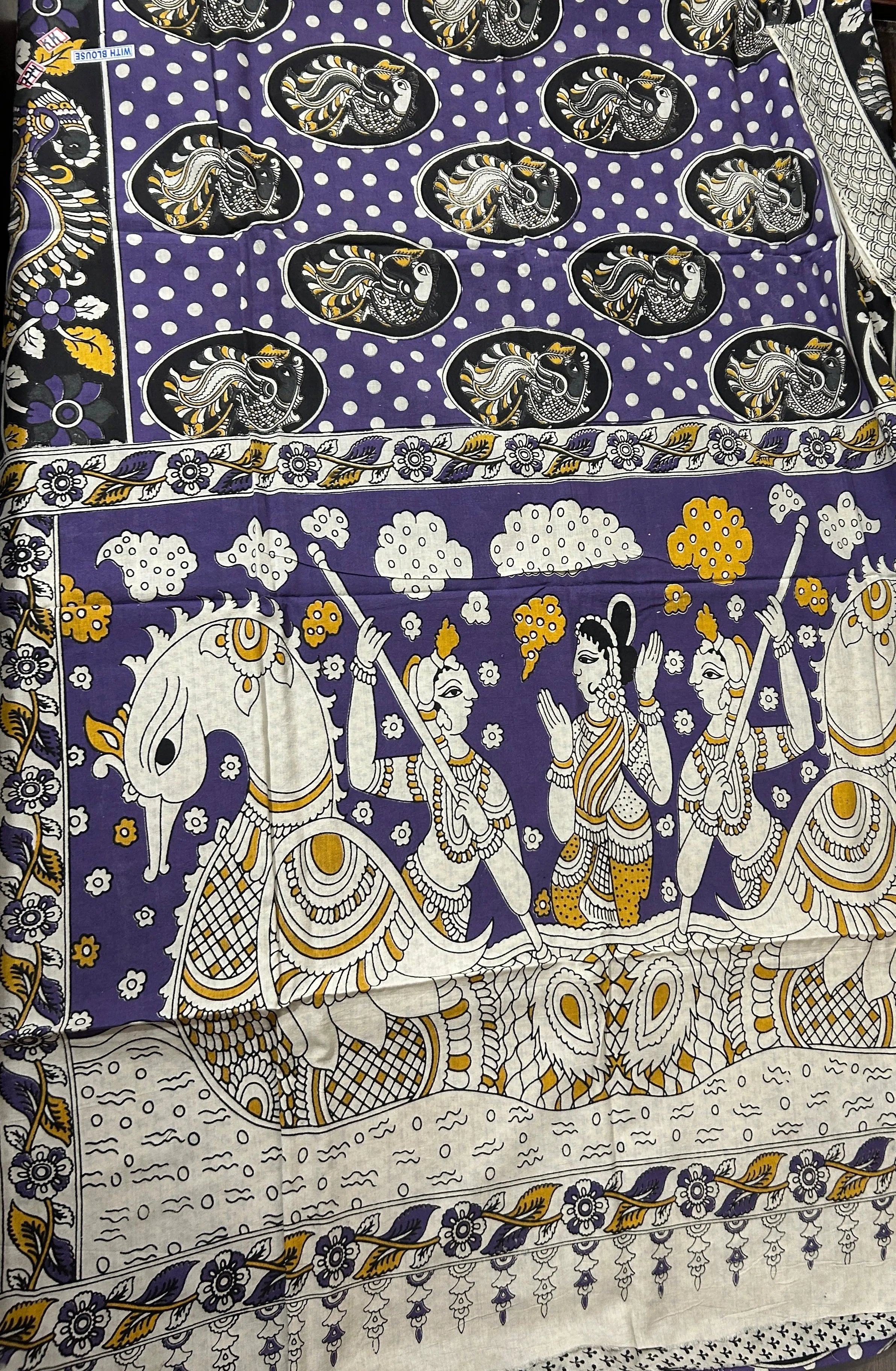 Kalamkari Cotton Saree with Blouse #