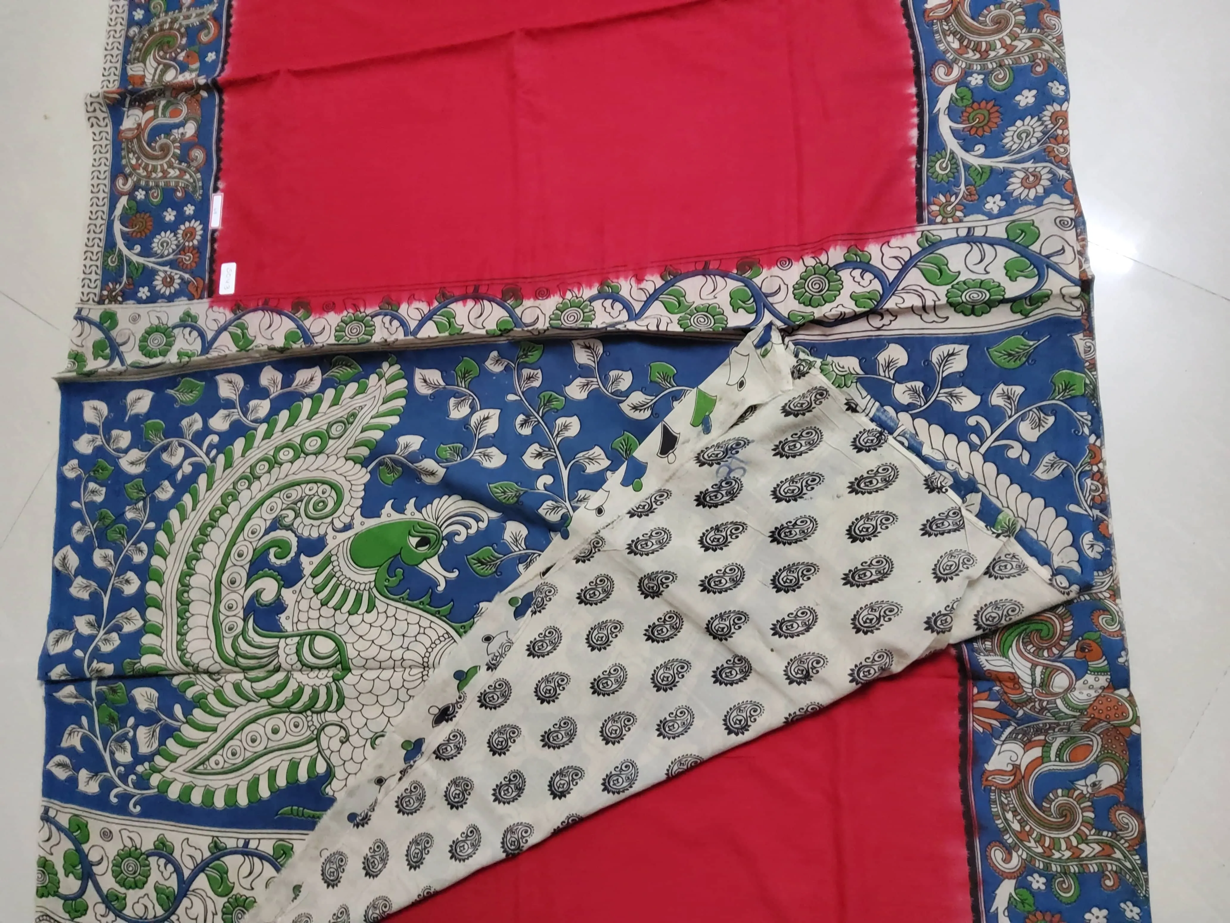 Kalamkari Cotton Saree with Blouse