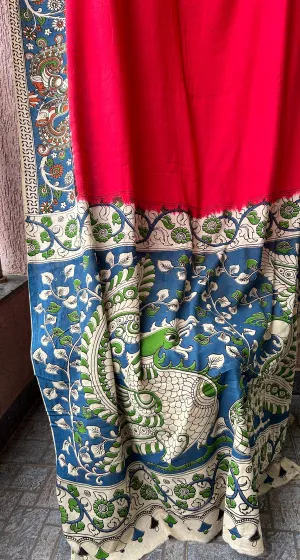 Kalamkari Cotton Saree with Blouse
