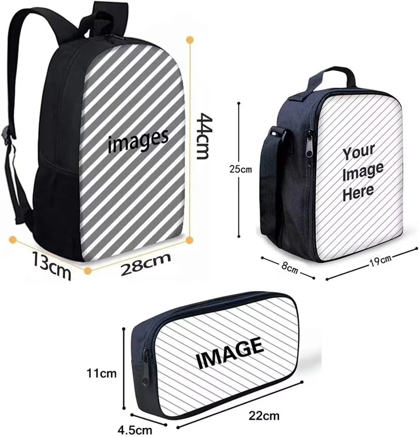 KEIAHUAN Coconut Tree Pattern Backpack for Girls with Insulated Cooler Lunch Box Pencil Case Kids Bookbag Student School Backapck for Travel Hiking