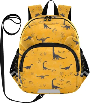 KLL Cute Ears Cool Backpacks Leash Boy's/Girl's Anti-Lost Personalized Daycare Diaper Bag with Reflective Strip S Beauty Dinosaur Diplodocus
