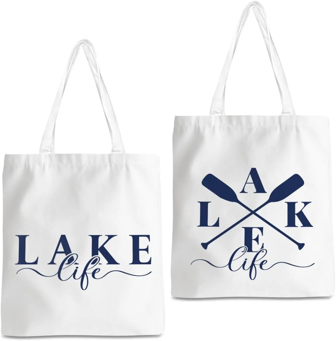 Lake Life Tote Bags for Women | Water-Resistant Beach Totes | Lake House Gifts for Mom/Wife