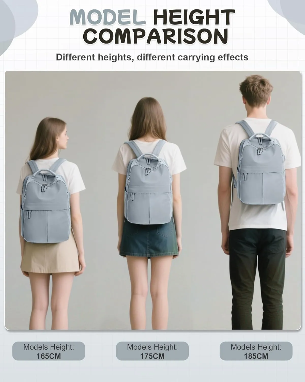 Laptop Backpack for Women Men Gym Work Backpack Casual Daypack Backpacks Small Travel Backpack for Traveling on Airplane Lightweight College Teacher Backpacks for Women Blue