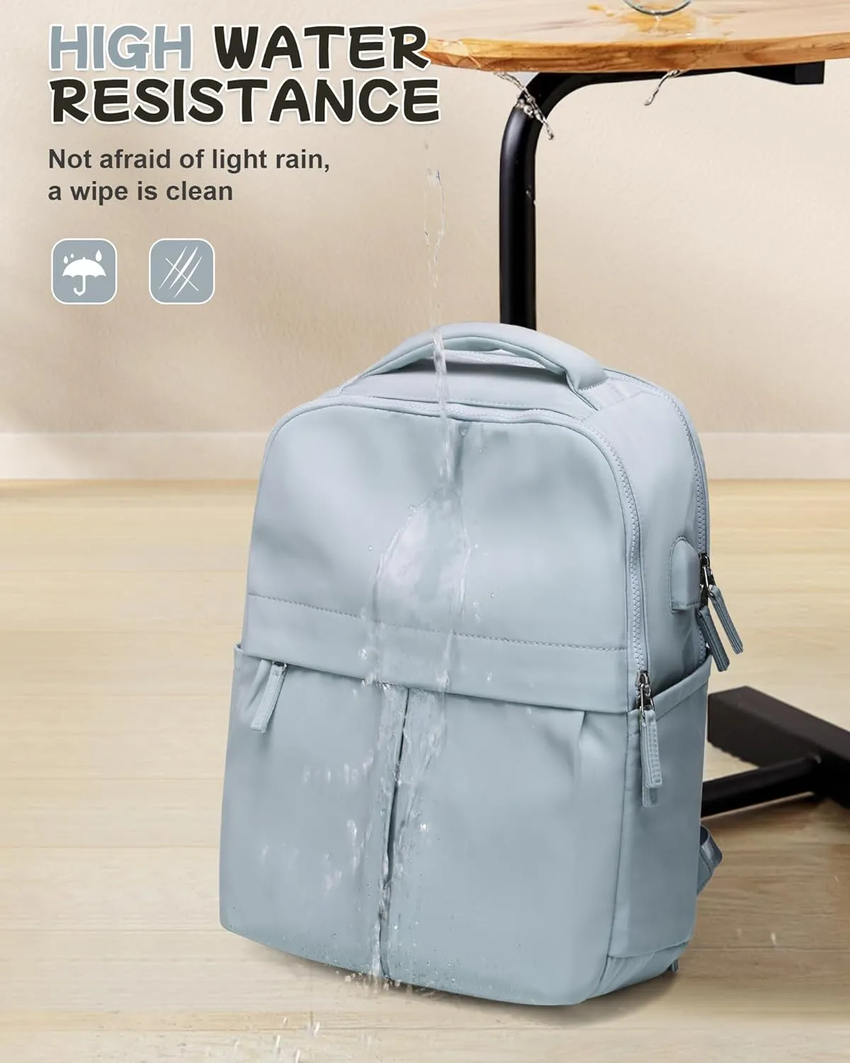 Laptop Backpack for Women Men Gym Work Backpack Casual Daypack Backpacks Small Travel Backpack for Traveling on Airplane Lightweight College Teacher Backpacks for Women Blue