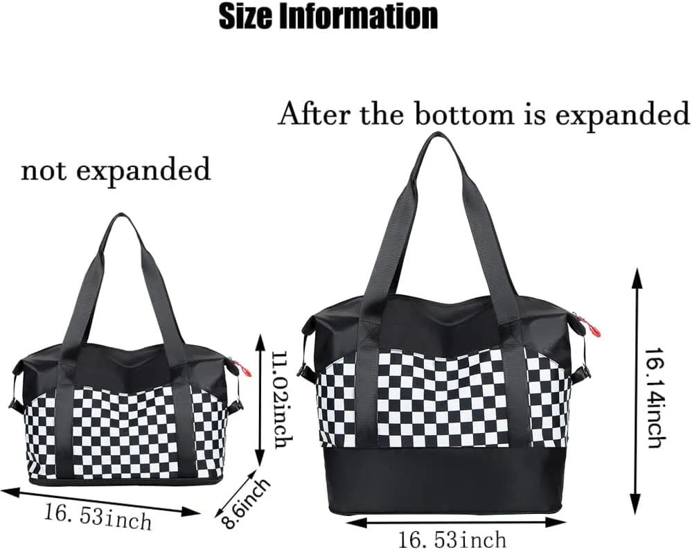 Large Capacity Travel Luggage Bag, Women's Tote Bag to Carry Airplane Fits Under Seat, Men's Short Business Carry-on Sports Gym Dry and Wet Separation BagElegant Coffee
