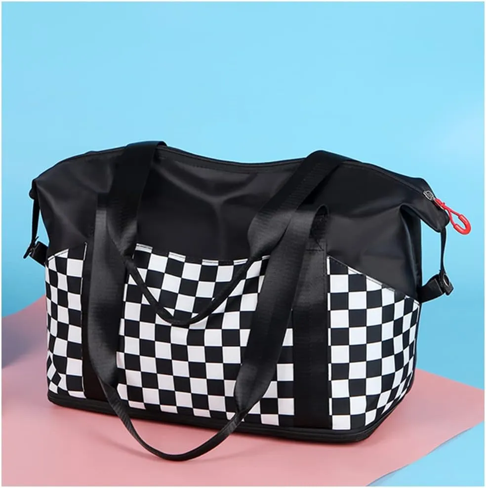 Large Capacity Travel Luggage Bag, Women's Tote Bag to Carry Airplane Fits Under Seat, Men's Short Business Carry-on Sports Gym Dry and Wet Separation BagElegant Coffee
