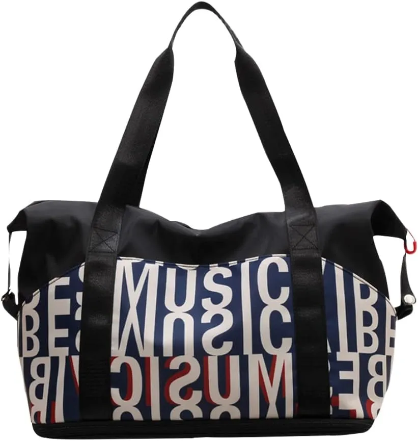Large Capacity Travel Luggage Bag, Women's Tote Bag to Carry Airplane Fits Under Seat, Men's Short Business Carry-on Sports Gym Dry and Wet Separation BagTrend Red