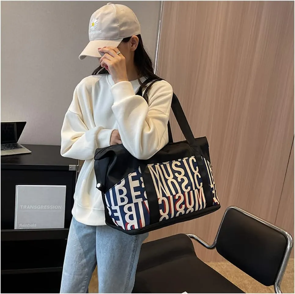Large Capacity Travel Luggage Bag, Women's Tote Bag to Carry Airplane Fits Under Seat, Men's Short Business Carry-on Sports Gym Dry and Wet Separation BagTrend Red