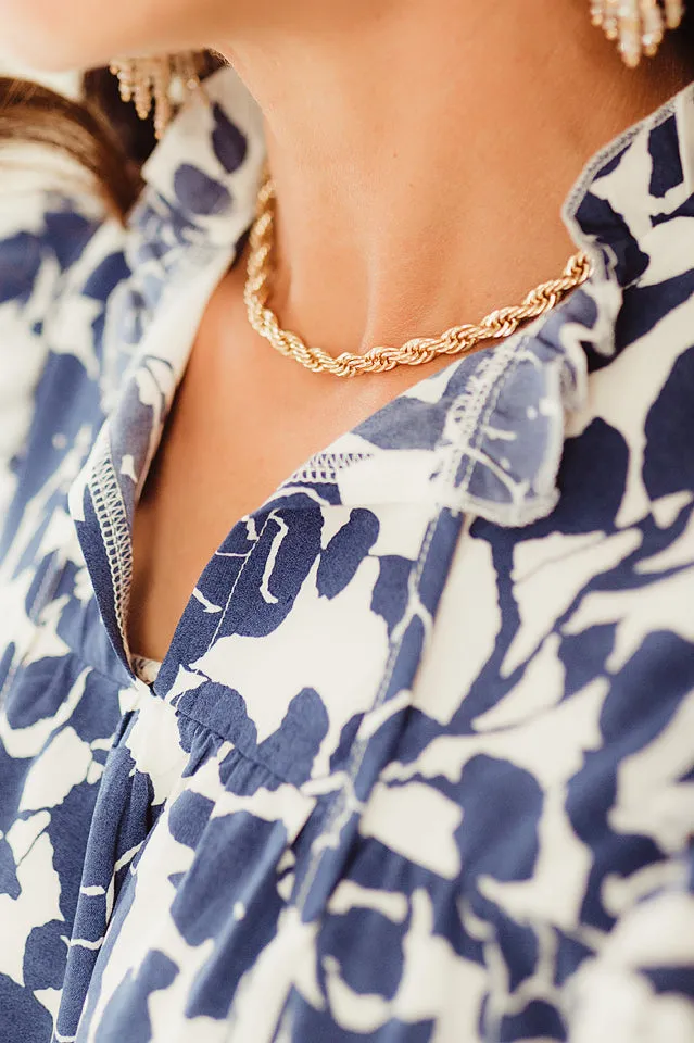 Leaf Patterned Dress