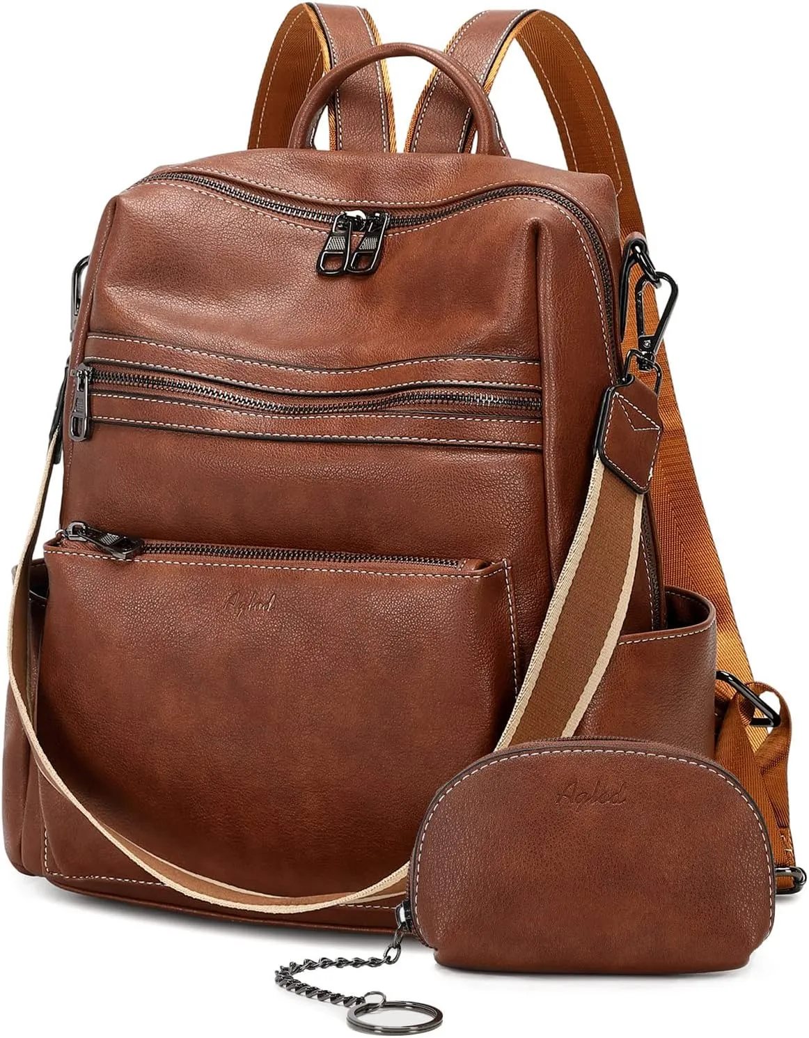 Leather Backpack Purse for Women Designer Ladies Shoulder Bag Fashion Faux Work Travel Handbags