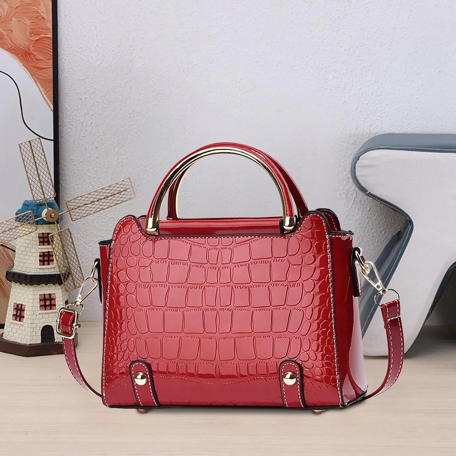 Leather Purses Shoulder Bag Womens Tote Bag Fashion Handbags Purse Satchel Shoulder Bags Leather For Ladies