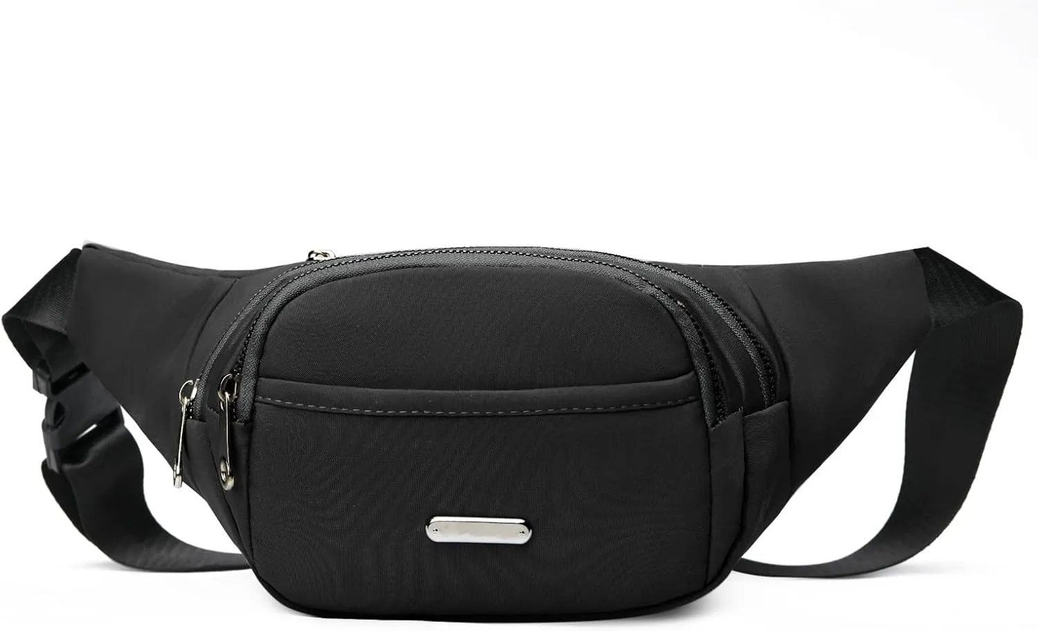 Long Messenger Bag Waist Bags Popular Women Chest Bags Cloth One Shoulder Messenger Bag Business (Black, One Size)