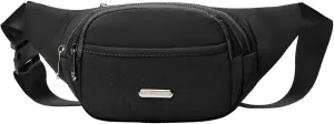 Long Messenger Bag Waist Bags Popular Women Chest Bags Cloth One Shoulder Messenger Bag Business (Black, One Size)